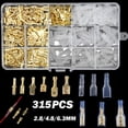 thumbnail image 1 of 315pcs Cable Spade Lugs Electrical Wire Terminals Crimp Connectors w/ Sleeves, 1 of 11