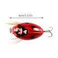 thumbnail image 3 of MInHoues Floating Hard Fishing Lure 1.57", Ladybug Pattern Cicada Crankbait with Rattling Beads, Topwater Artificial Bait for Freshwater Bass and Trout Fishing, 3 of 7