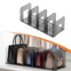 thumbnail image 5 of Divisor de estantes, organizador de bolsos, divisor de almacenamiento ajustable para armario, para oficina Negro transparente 4 cuadrículas, 5 of 9