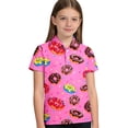thumbnail image 5 of Tiijoy Boys Casual Polo Shirt Cute Donut Print Short Sleeve Shirt, Sizes 3-14, 5 of 5