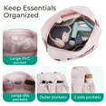 thumbnail image 4 of BAGSMART Travel Duffel Bag for Women, Lightweight Fashion Tote Handbag With Bowtie, Water-Resistant Weekender Overnight Sport Gym Bag, Camel, 4 of 9