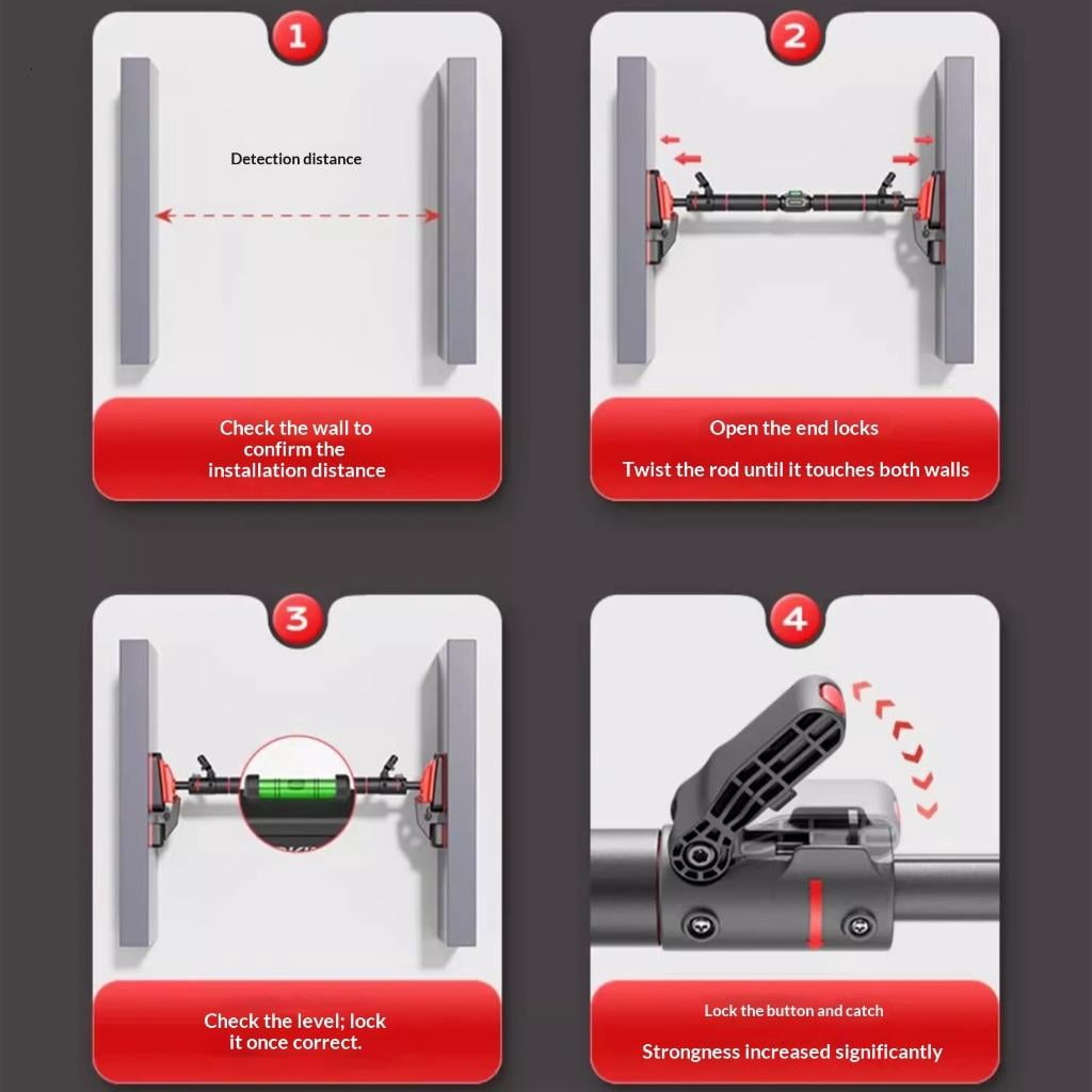 Yihuala Space Saving Pull Up Rod Indoor Portables Training Pull-Up Rod For Apartments Offices and Homes Gym Setups