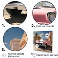 thumbnail image 3 of Designart "Nostalgic Pink Automotive Charm" Landscape Retro Floater Framed Wall Decor, 3 of 5