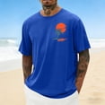 thumbnail image 2 of Cmfcve Graphic T Shirts for Men Short Sleeve Palm Tree Print Summer Top Crew Neck Cotton Casual Tees, 2 of 5