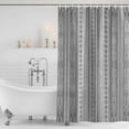thumbnail image 4 of Grey Geometric Waterproof Fabric Shower Curtain,Modern Abstract Art Vintage Boho Waterproof Fabric Shower Curtain for Bathroom Curtains Bathtubs Hotel Shower Curtains with 12 Hooks Extra Long 72x84, 4 of 8