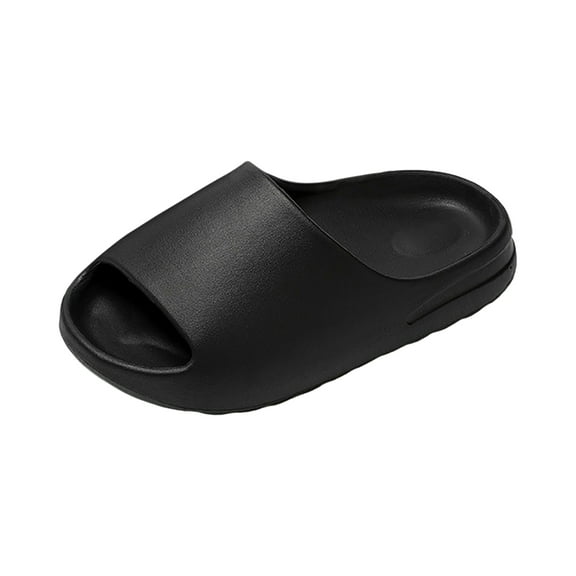 Xyant Kids Cloud Slides Boys Girls Pillow Slippers Slip-On Slide Sandals for Kids Summer Beach Pool Shoes Indoor and Outdoor Black,1(Little Kid/Big Kid)