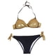 thumbnail image 2 of Gibobby Conjunto de Bañador Sexy Set Brazil Set Beach Up Patchwork Bikini Swimwears Tankinis Set(Dolado,CH), 2 of 5