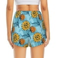 thumbnail image 4 of Goofa Sunflowers Printed Women 2 in 1 Running Shorts,Quick Dry Athletic Workout Shorts,High Waisted Athletic Shorts with Liner Pockets-XX-Large, 4 of 9