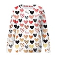 thumbnail image 4 of Wovix Womens Daily Valentine's Day Print Sweatshirt Crewneck Pullover Casual Long Sleeve Workout Shirts Loose Anniversary Tops, 4 of 4