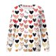 thumbnail image 3 of Gibobby Sudadera Mujer Moda Sudadera de cuello redondo con estampado diario del Día de San Valentín para mujer, de ajuste de cuello redondo, camisetas informales de manga larg(Blanco, XXL), 3 of 4