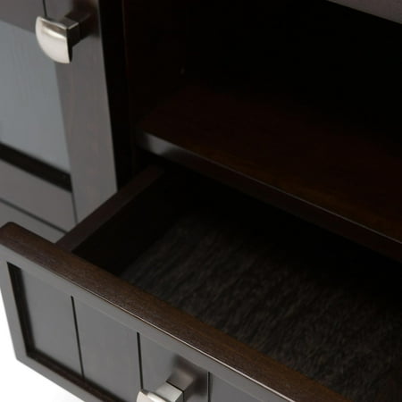 Simpli Home - Acadian TV Cabinet for Most TVs Up to 60" - Tobacco Brown