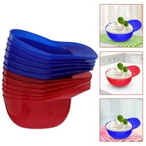 PTOOTP Plastic Ice Cream Bowls in Hat Shape, Assorted Colors, Reusable Dessert Bowls for Home Use, 12 Pieces