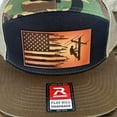 thumbnail image 2 of Lineman Flag Hat, Leather Patch Hat, Richardson 168 Flat Bill Snapback, Utility Worker Gift, American Flag Trucker Hat, 2 of 5