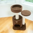 thumbnail image 5 of Armarkat Carpeted real wood Cat Tree Gym Scratching Post F3005 Coffee Brown 30 inch, 5 of 6