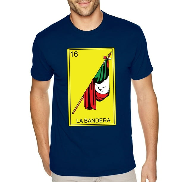 XtraFly Apparel Men's La Bandera Loteria 16 Tshirt Chicano Mexico Flag