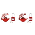 thumbnail image 1 of YWIYIUD 2 Sets Practical and Durable GateValve Lockout Device Portable Outdoor Faucet Lock with Padlock Suitable for Outside GardenValve and Water Spigot Faucet, 1 of 8