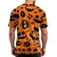 thumbnail image 6 of Halloween Shirts for Men Castle Witch Hat Graphic Short Sleeve Casual Tees Skeleton Print Crew Neck Cute Funny Costumes L, 6 of 6