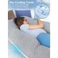 thumbnail image 2 of Almohada de embarazo QUEEN ROSE Cooling en forma de U con funda de almohada, 2 of 7