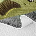 thumbnail image 5 of Erosebridal Vintage Bass Fish Quilt Full for Women Men, Farmhouse Fishing Full Bedspread Sets, Olive Green, 3pcs, 5 of 7