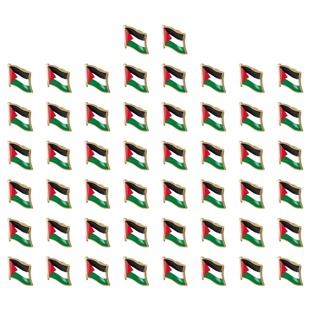 Insignias nacionales de la bandera de Palestina, insignia esmaltada de cristal, traje de recuerdo (19x18mm)