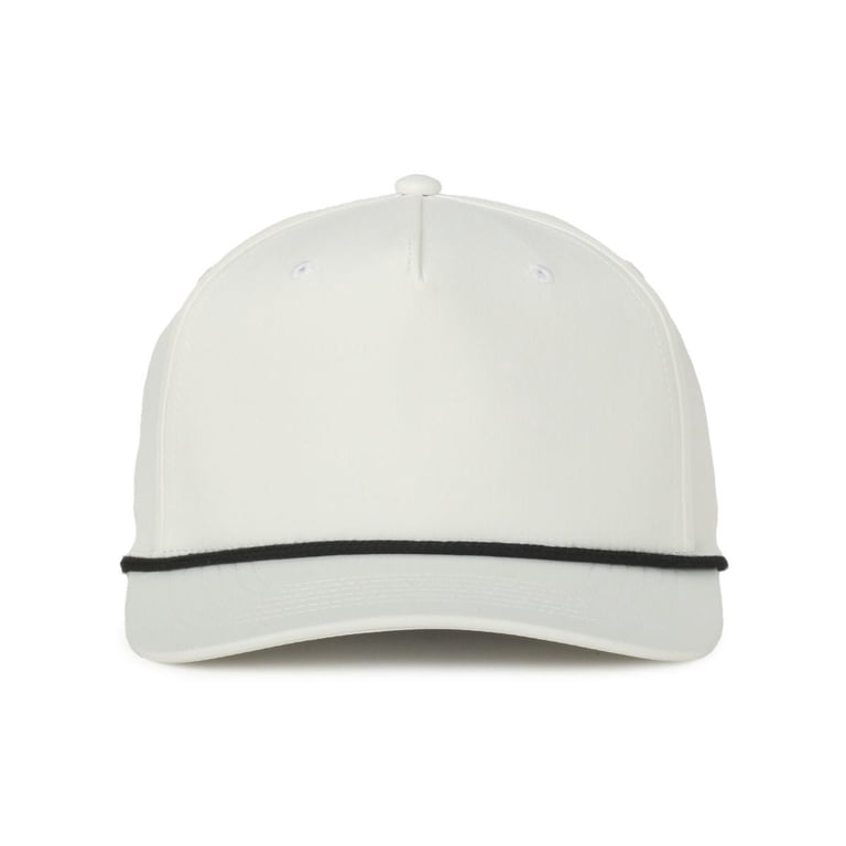 Outdoor Cap OC558 Recycled Solid Back w/Cord Cap-White-Black-Cord