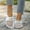 White, variant on Women's Mesh Mules Closed Toe Flat Non-Slip Breathable Slide Sandals Summer White 9