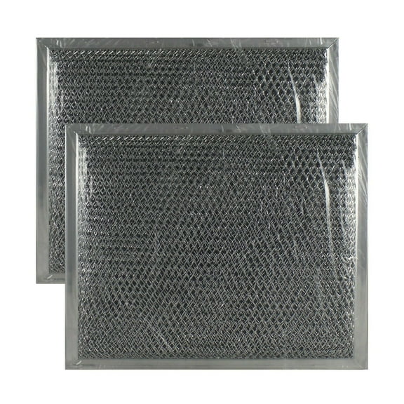 Air Filter Factory 2-Pack Compatible Grease Charcoal Carbon Basket Filters for GE WB02X8406 Black