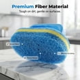 thumbnail image 5 of Handled Bathtub Scrubber All Purpose Shower Sponge Scrub Brush, Easy Grip Cleaning Sponge For Bathroom Kitchen Tiles Toilets Range Hoods Pool Steps, Durable Multi Surface Cleaning Tool, 5 of 9