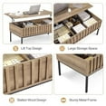 thumbnail image 6 of Lift Top Coffee Table, 43" Wood Coffee Table with Hidden Compartment, Modern Coffee Table Retro Center Table for Living Room Reception Room, 6 of 7