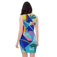 thumbnail image 2 of Women's Handmade All-Over Printed Bodycon Dress – Sleeveless, Multicolor Modern Art Design, Street Partywear, Sizes XS-XL, 2 of 4