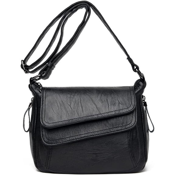 Women's Shoulder Bag Multi Pockets Crossbody Purse Leather Flapover Messenger Satchel Designer Travel Work Handbag-actual_color-