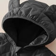 thumbnail image 7 of Busydd Baby Girl Romper 0-2 Years Winter Warm Hooded Zipper Baby Girl Clothes Rompers Casual Solid Color Long Sleeve Infant Boy Clothes 3-6 Months, 7 of 7