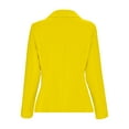 thumbnail image 4 of YDFCWXW Women Blazer Jackets Turn Down Collar Blouse Long Sleeve Casual Fall Winter Work Coat Open Front Cardigan Yellow, L, 4 of 5