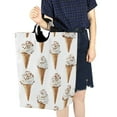 thumbnail image 4 of Yayeee Freestanding Laundry Hamper with Handle Collapsible Large Storage Basket for Clothes, Cartoon Ice Cream Pattern, 4 of 7