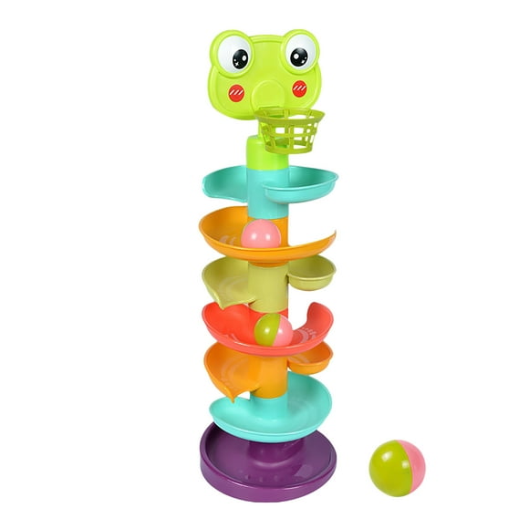 EGNMCR Children Building Block Tower Track Turn Rattles Roll Ball Educational Toys Gift for Boys and Girls