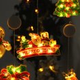 thumbnail image 5 of Luces colgantes de ventana con ventosa navideña de colores, decoración navideña, Papá Noel, muñeco de nieve, lámpara de decoración de ambiente para ventana, 5 of 5