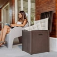 thumbnail image 2 of SUNCROWN 51 Gallon Weather Resistant Resin Outdoor Storage Bins Container, Patio Garden Deck Box with Handles, Brown, 2 of 6