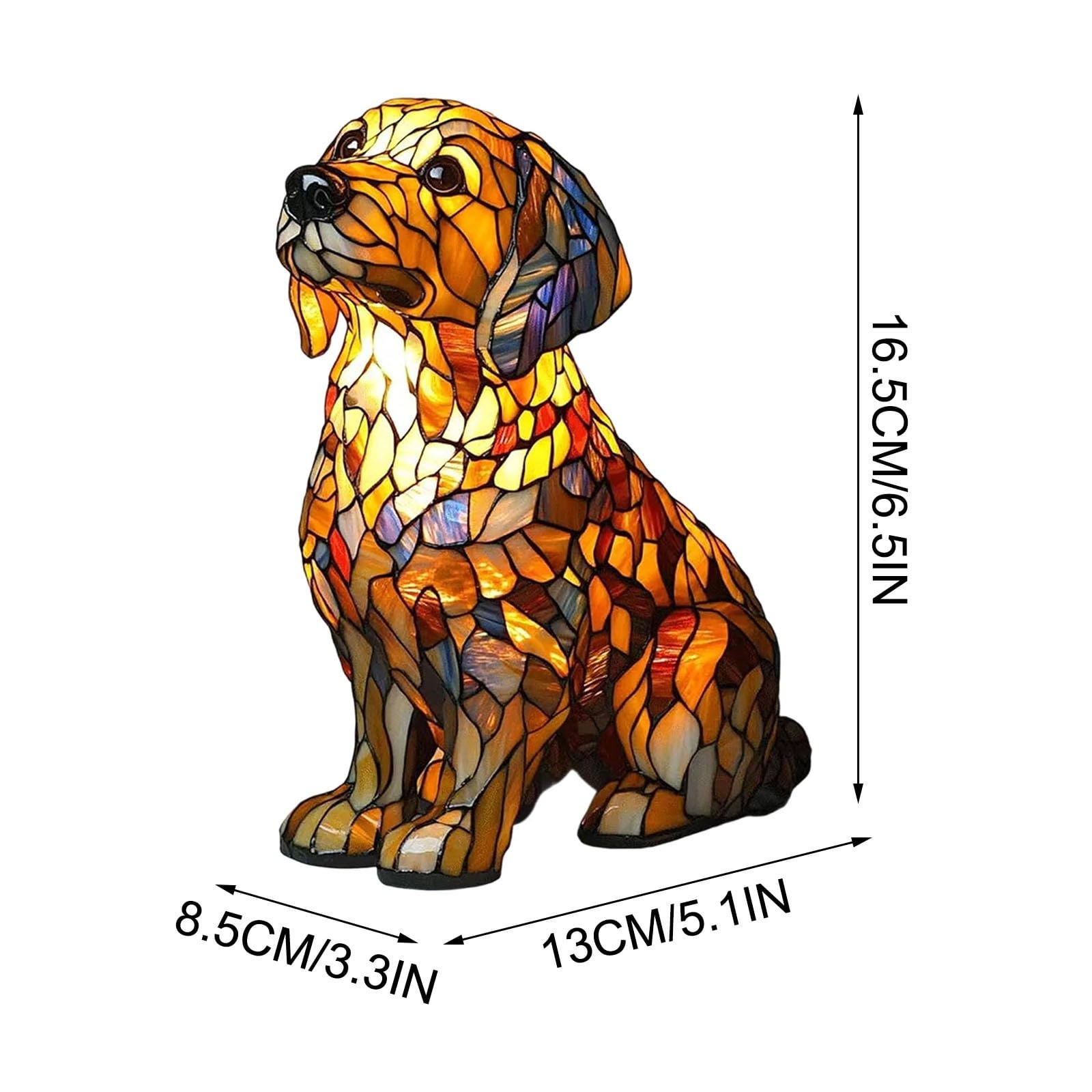 Corgi Lamp and Pug Lamps, Boxer Dog Lamp, Dogs Series Art Night Light, Retro Stained Resin Tabletop LED Night Light, 3D Cute Pet LED Table Lamps, Fun Gift for Dog Lover