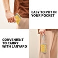 thumbnail image 5 of JIALIOU Nylon Trifold Card Wallet with ID Window Zipper Pocket for Men Women Teen Grid Lines, 5 of 7