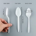 thumbnail image 2 of Cutlery Plastic Teaspoons Mum Weight Disposable Silverware White (1000 Count), 2 of 4