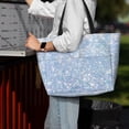 thumbnail image 7 of Daiia White Bule Glitter Beach Travel Bag - Water-Resistant Beach Bag, Lightweight Tote with 7 Pockets for Women and Men - Gym,Pool,Camping,Reusable Grocery Bag, 7 of 7