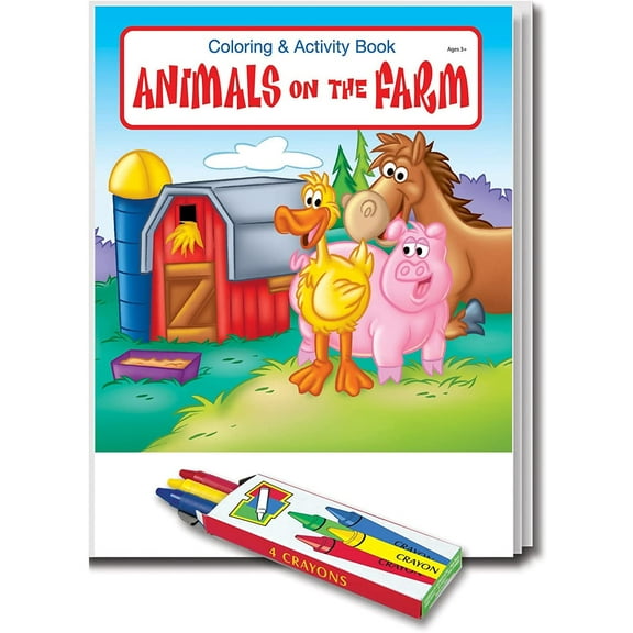 ZoCo: 25-Pack Animals on the Farm 16-Page Kid's Coloring & Activity Book Set