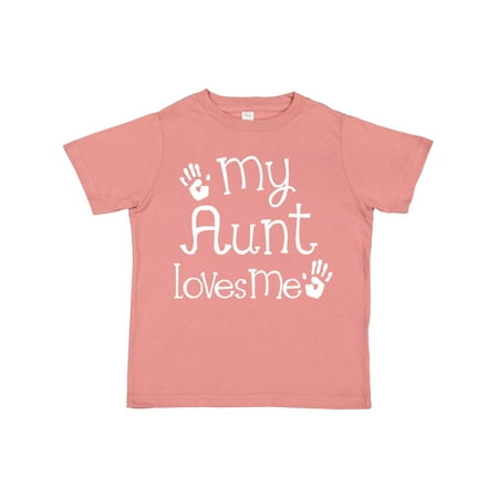 

Inktastic My Aunt Loves Me Nephew Gift Toddler Boy or Toddler Girl T-Shirt
