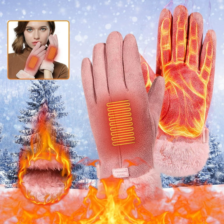 Heated Gloves Men Women Winter Warm Waterproof Heating USB Gloves