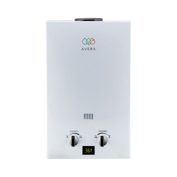 Boiler de Paso 2 Regaderas y 1 Lavabo 12Lts AVERA  C12LNAT Calentador de Paso Uso Exclusivo Gas Natural