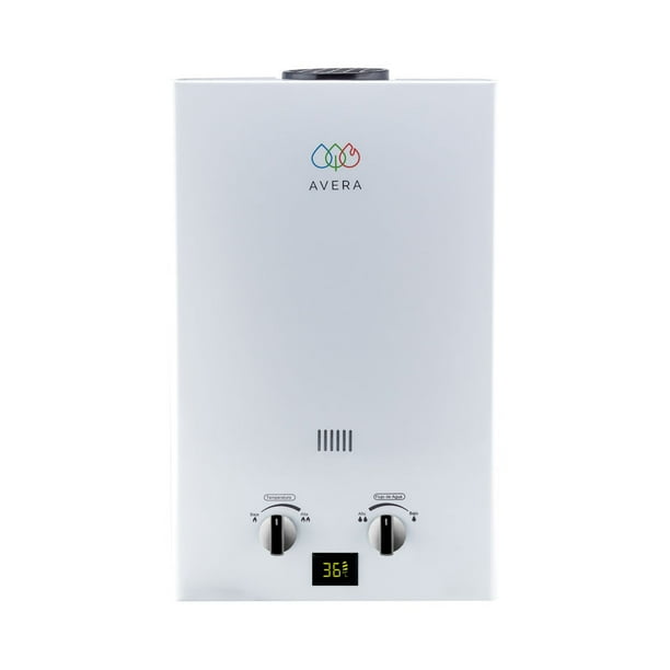 Boiler de Paso 2 Regaderas y 1 Lavabo 12Lts AVERA C12LNAT Calentador de Paso Uso Exclusivo Gas Natural