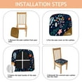 thumbnail image 4 of Pioneer Flower Floral Print Pattern Seat Covers for Dining Room Chairs Set Of 4,Stretch Printed Washable Chair Seat Cover with Elastic Ties and Button,Removable Waterproof Couch Cushion Covers, 4 of 6