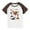 E062-Brown, variant on Girls Fashionable Raglan Sleeve Top, Color Block Cute Printed Pattern Short Sleeve Crew Neck Soft Comfortable T-Shirt 3-14 Years
