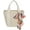 A Beige, variant on CoCopeaunts Straw Bag for Women, Summer Beach Bag Cute Handwoven Hobo Handbag Crossbody Bag Vacation Bag Bucket Purse with Silk Belt