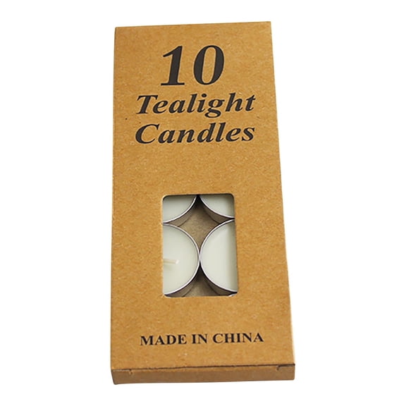 Luxicdy 10 Pcs Smokeless Unscented Tea Lights Candles in Bulk, Small Candle Butter Lamp Paraffin Candle, Small Votive Mini Tealight Candles for Home Pool Shabbat Weddings & Emergencies(White)